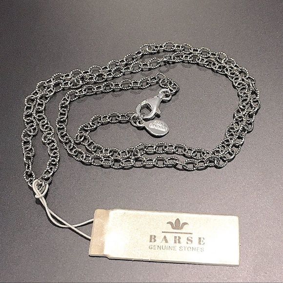 BARSE Textured Links Sterling Silver Necklace 20” - Picture 6 of 10